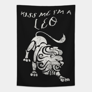 Kiss Me I'm A LEO Western Zodiac Astrology Tapestry