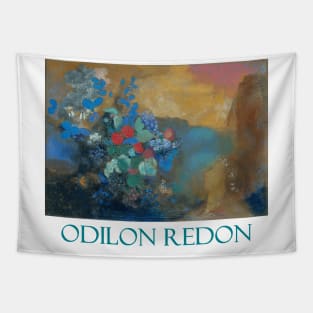 Ophelia Among the Flowers by Odilon Redon Tapestry