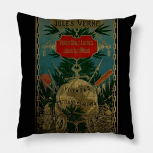 Jules Verne Extraordinary Voyages Pillow
