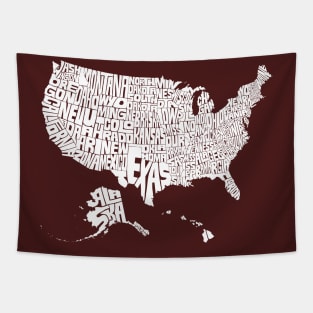 Usa States Tapestry