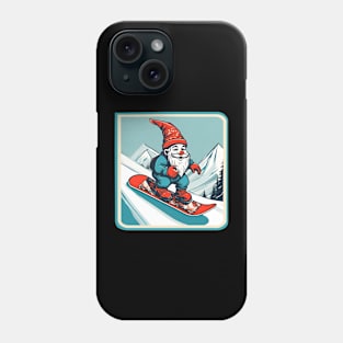 Gnome snowboarding Phone Case