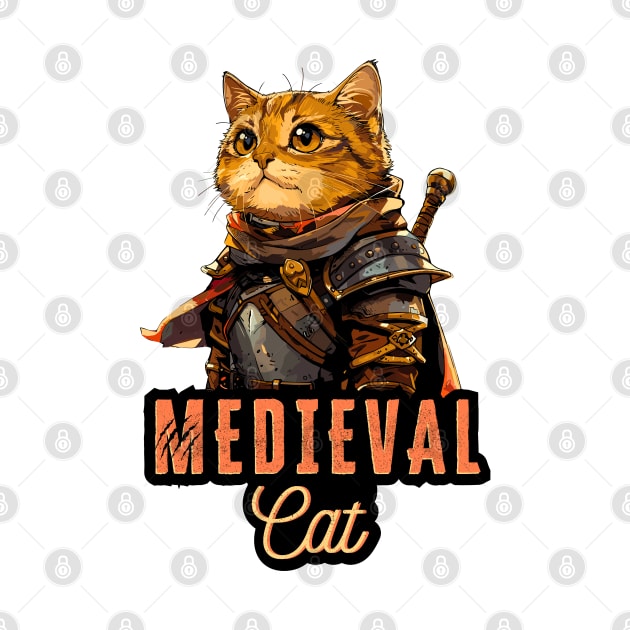 Medieval Cat: Armored Warrior Kitten by AmandaOlsenDesigns