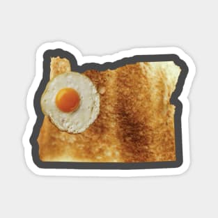 Portland Oregon Brunch Toast and Egg Magnet