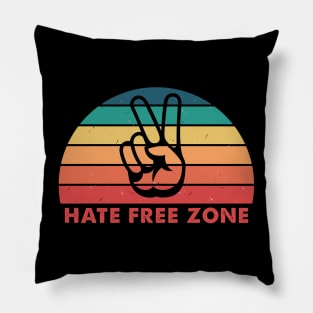 Hate free zone Pillow