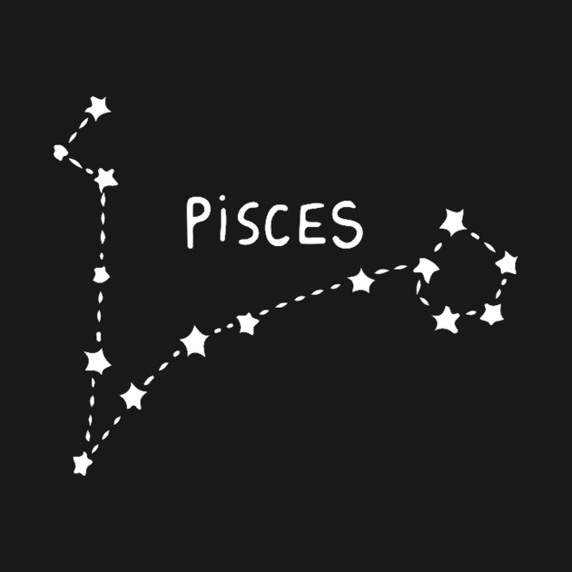 Zodiac Sign - Pisces Black by Uwaki