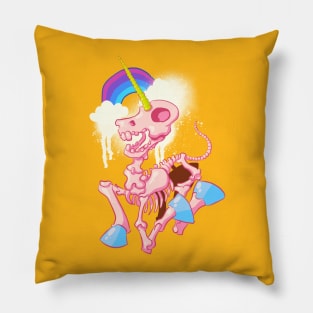 Unicorn Skeleton 3 Pillow