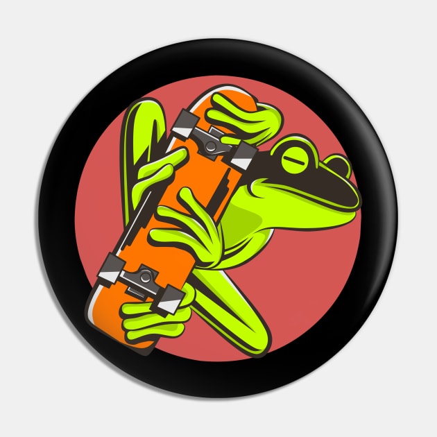 Frog Skate Punk, untaart Pin by Untaart