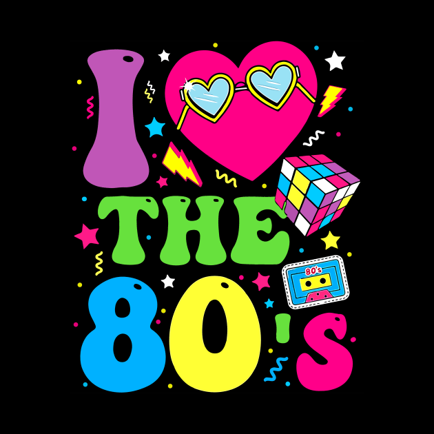 I Love The 80's Party 1980s Themed Costume 80s Theme Outfit by artbyGreen