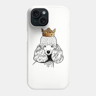 Miniature Poodle Dog King Queen Wearing Crown Phone Case