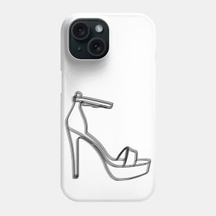 Minimalist High Heel Shoe Drawing Phone Case