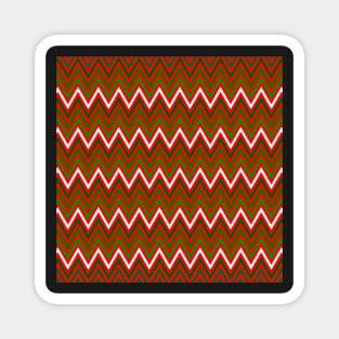 Christmas Chevron Pattern Magnet