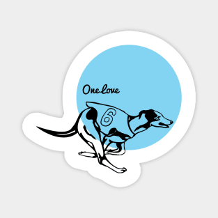 Just a One Love Whippet Magnet