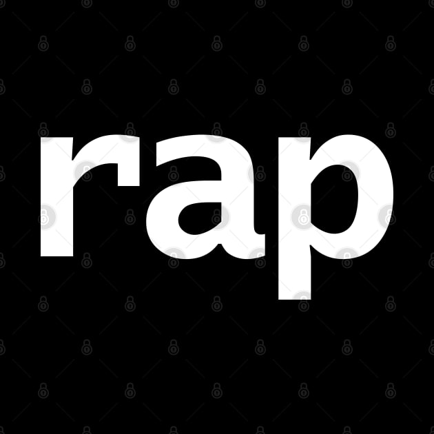 Rap Minimal Typography Music White Text by ellenhenryart