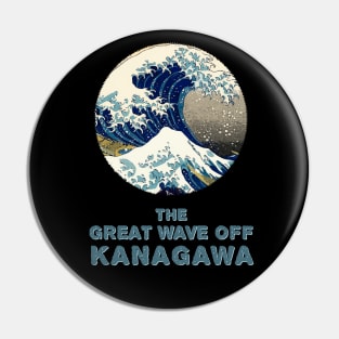 ✪ The Great Wave Off Kanagawa ✪ Vintage Watercolor Fan Art Hokusai Japanese Masterpiece Pin