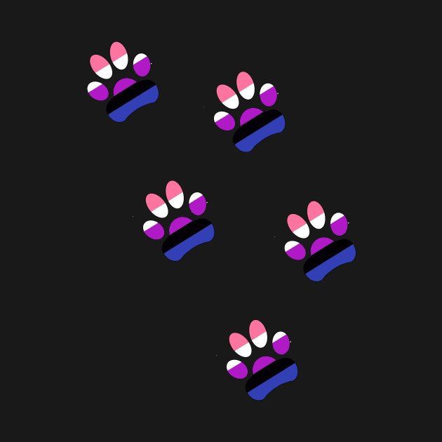 Genderfluid Pride Paws by Skrayer1219