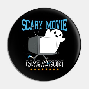 Funny Original Kawaii Scary Running Ghost Cartoon Gift For Ghost Horror Movie Fans Pin