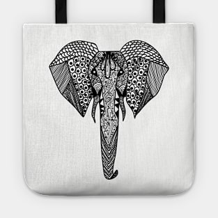 Tembo the Elephant - Monochrome line art Tote