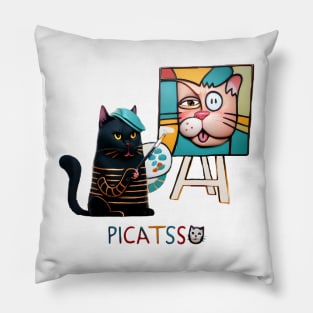 Picatsso Cat Funny Pillow