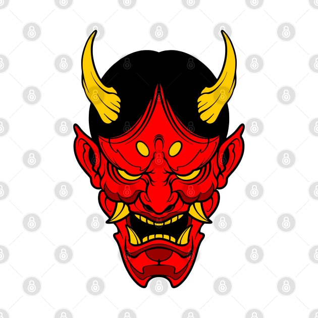 cool oni mask by TOSSS LAB ILLUSTRATION