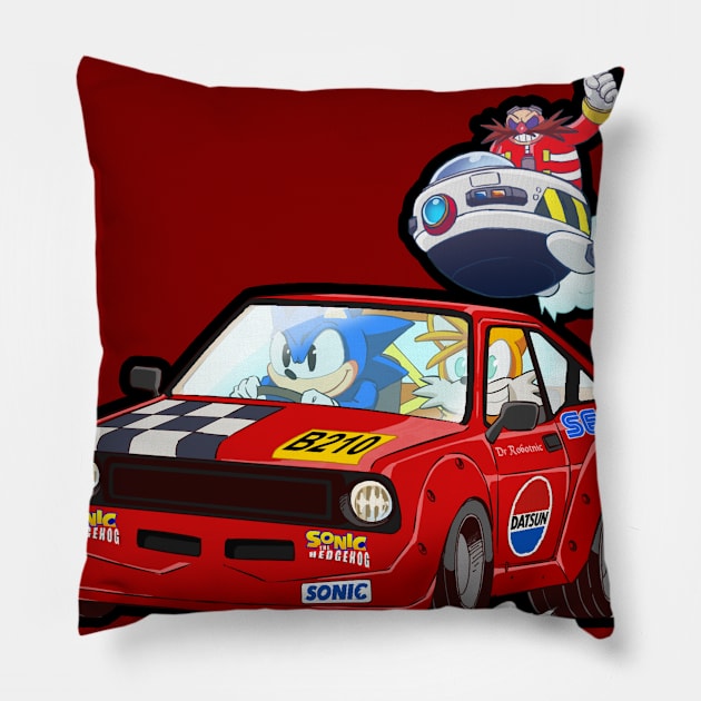 Sonic Datsun Fanart Pillow by marbotz