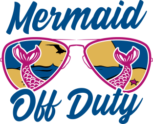 Funny Vacation Shirt. Mermaid Off Duty. Magnet