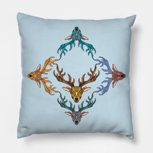 Mandala deer design with a deer designed in a mandala style Pillow