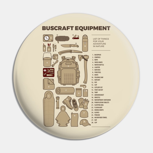 Buscraft outdoor Pin by Arturo Vivó