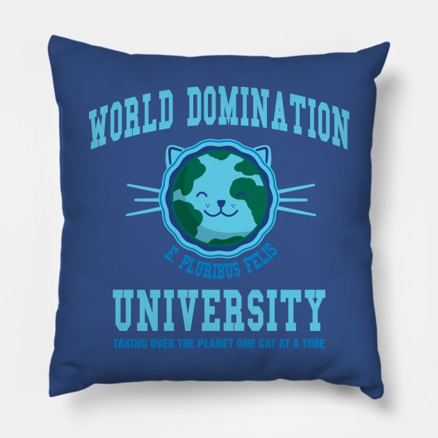 World Domination University Pillow by fishbiscuit