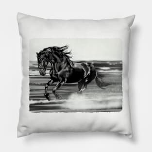 Wild Horse Running Free Pillow