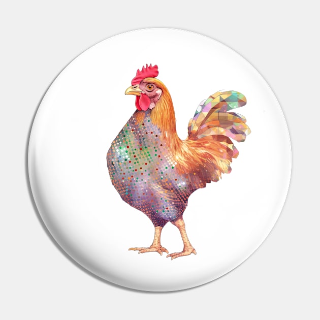 Disco Chicken Pin by Urban Archeology Shop Gallery