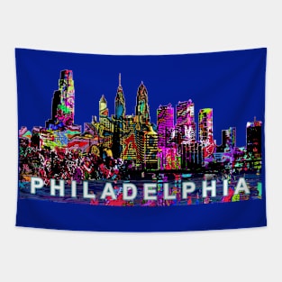 Philadelphia in graffiti Tapestry