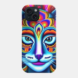 Catgirl DMTfied (22) - Trippy Psychedelic Art Phone Case