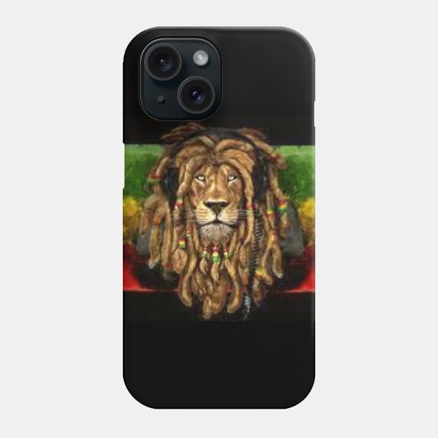 rasta lion Phone Case by unique designs uk