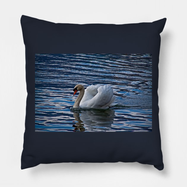 The Swan of lake Bled Pillow by vadim19