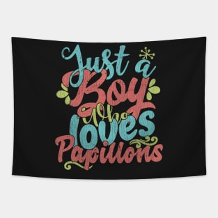 Just A Boy Who Loves Papillons dog Gift product Tapestry