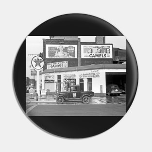 Indian Trails Garage, 1940. Vintage Photo Pin