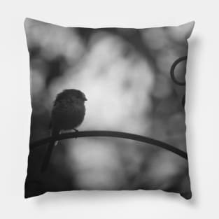 Long tailed tit / Overcast Pillow