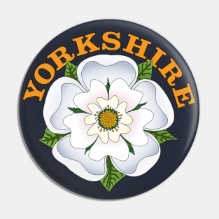 Yorkshire with white rose Pin