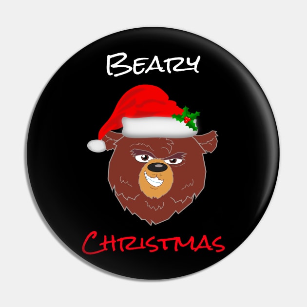 Beary Christmas Cute Christmas Bear Funny Holiday Saying Pin by egcreations