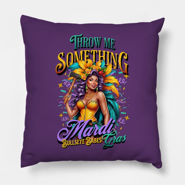 Throw Me Something Mardi Gras Pillow by LostShell