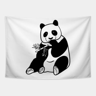 Stick figure panda Tapestry