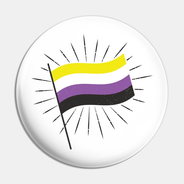 Retro Nonbinary Pride Flag Pin by lavenderhearts