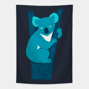 Blue Koala Bear Tapestry