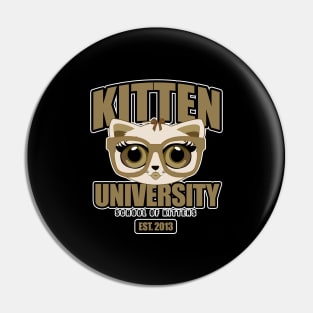 Kitten University - Brown Pin
