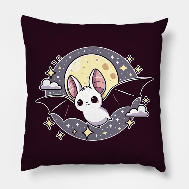 white bat of the night Pillow by hunnydoll