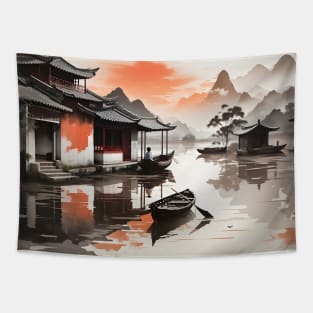 chinese themed art Tapestry