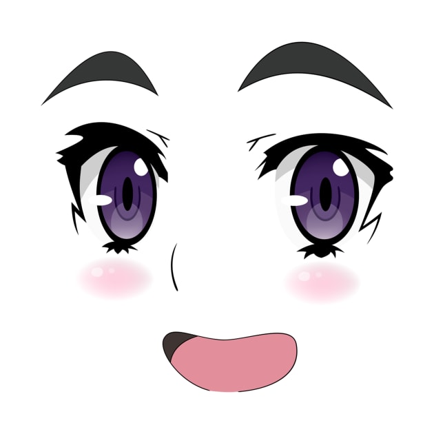 Anime cute face by Qwerty