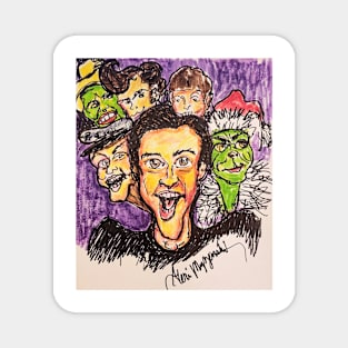 Faces of Jim Carrey Magnet