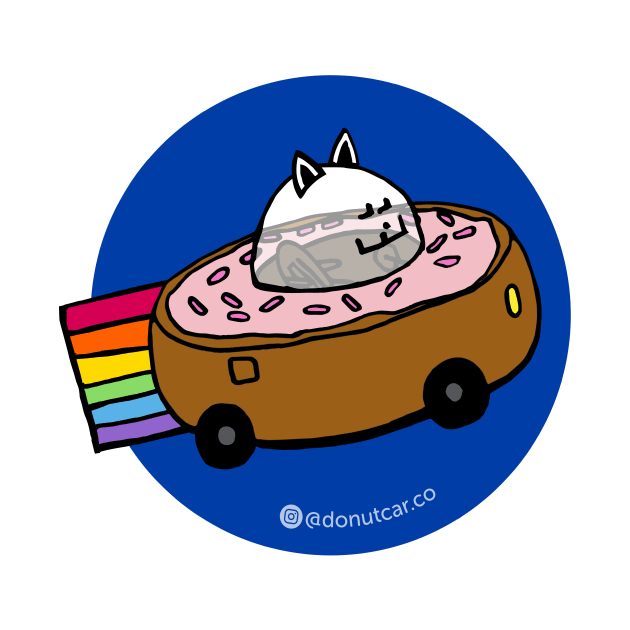 Donut Car - Rainbow Space Cat by donutcarco