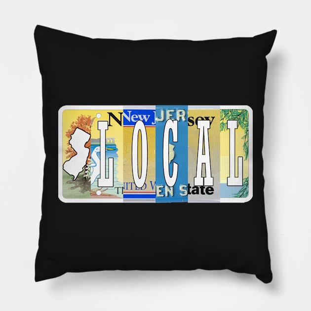 New Jersey Local License Plates Pillow by stermitkermit